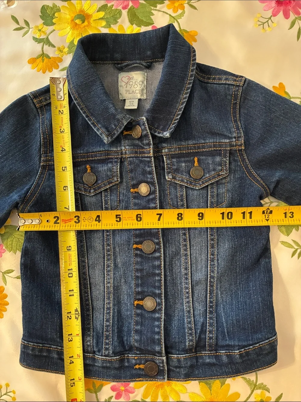 The Children’s Place Indigo Denim Jacket Distressed Jean Jackt